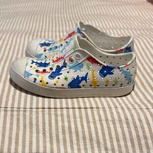 Native Kids Multicolor Shark Print Sneakers